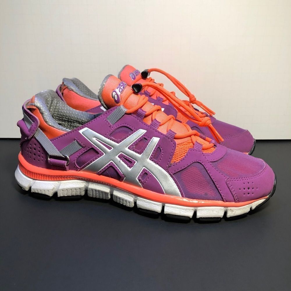 Asics Purple and Orange Women's Athletic Sneakers